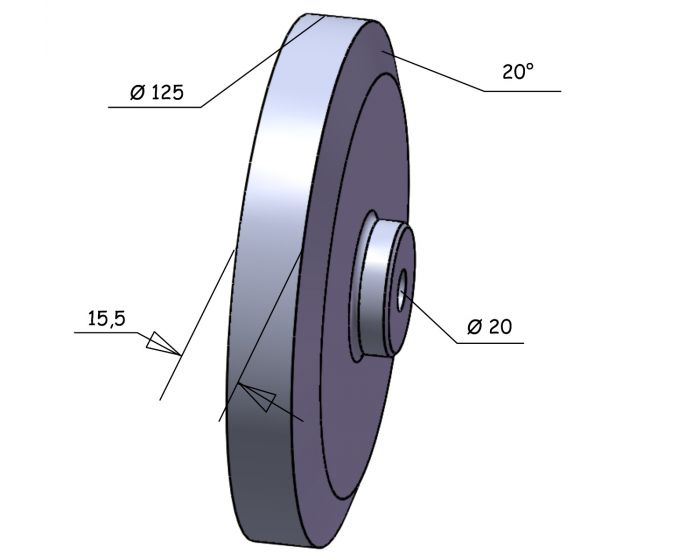 Diamond grinding wheel Ø 125 mm D76/3